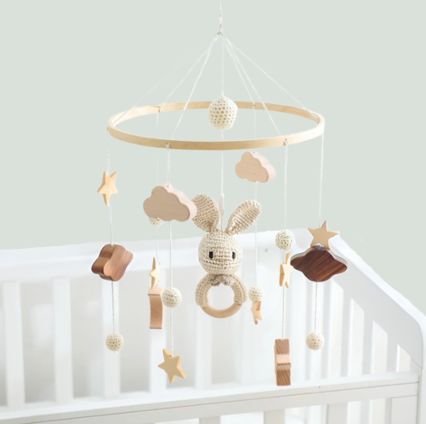 Little Nest Wooden Cot Mobile